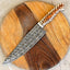 Master Artisan's Custom 13-Inch Damascus Chef’s Knife with Unique Epoxy Pine-cone Handle & Leather Sheath - Korvel