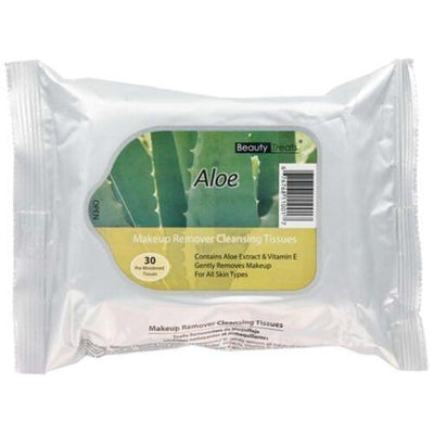 Beauty Treats Aloe Makeup Remover Cleaning Tissues - 30 Count