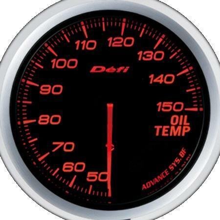 Precision DEFI Advance BF 60mm Red Oil Temperature Gauge (Metric) - Korvel
