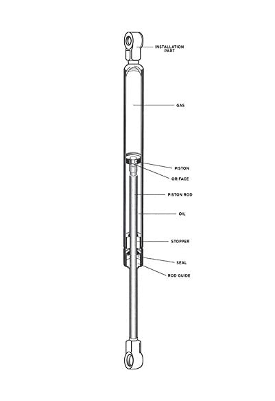 Tokico Y2247 Resorte de Gas Universal para Capó o Maletero - 16.25”