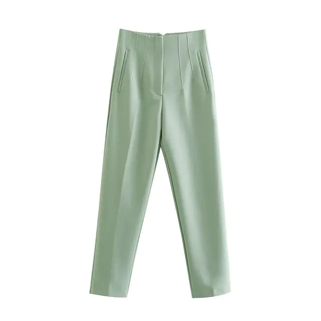 Pantalons Droits Chic pour Femme de Bureau