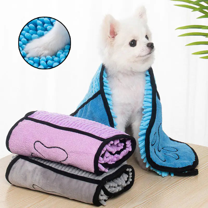 Chenille Super Absorbent Pet Towels