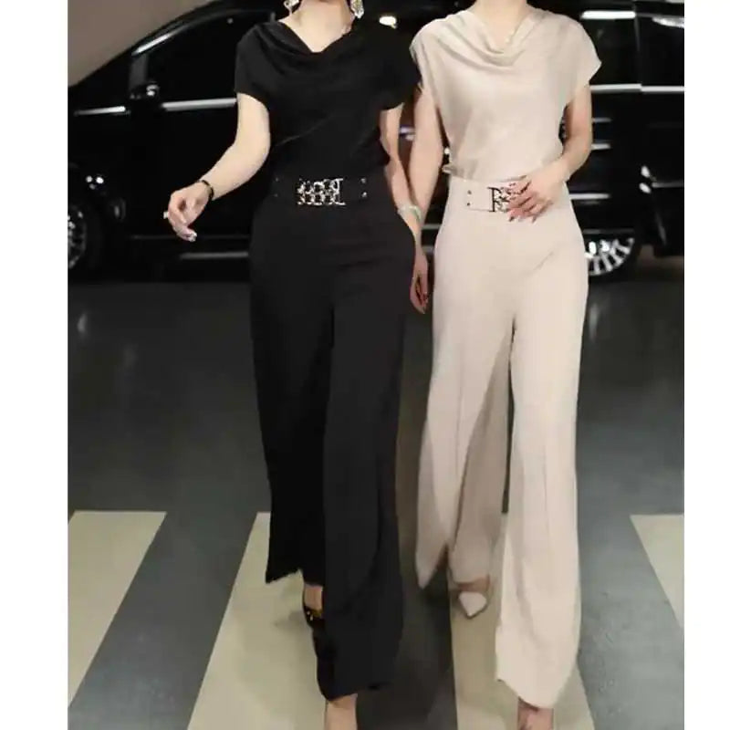 2023 Women's Casual Wide-Leg Skirt Set for Summer