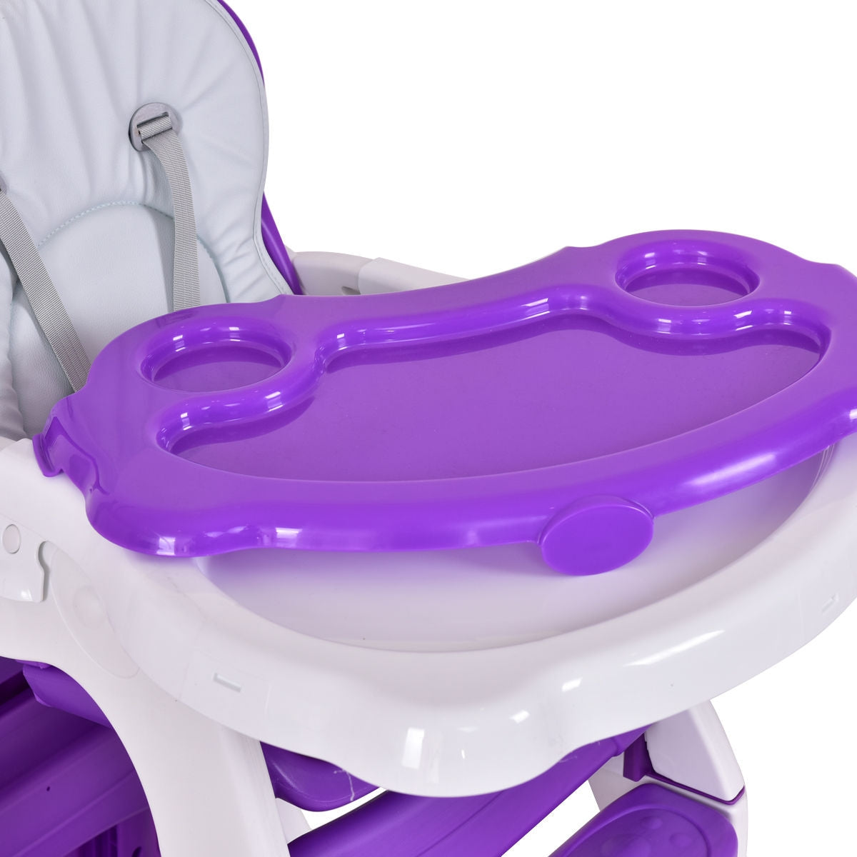 Silla alta y mesa 3 en 1 convertible - Púrpura