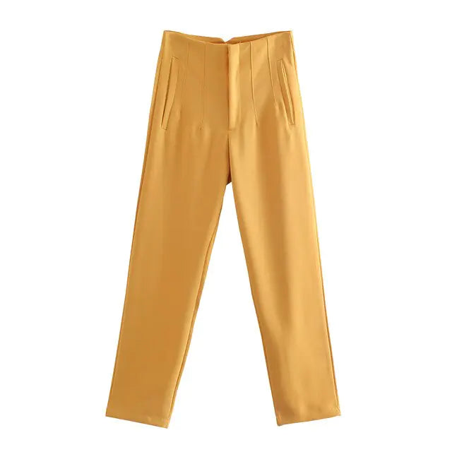 Pantalons Droits Chic pour Femme de Bureau