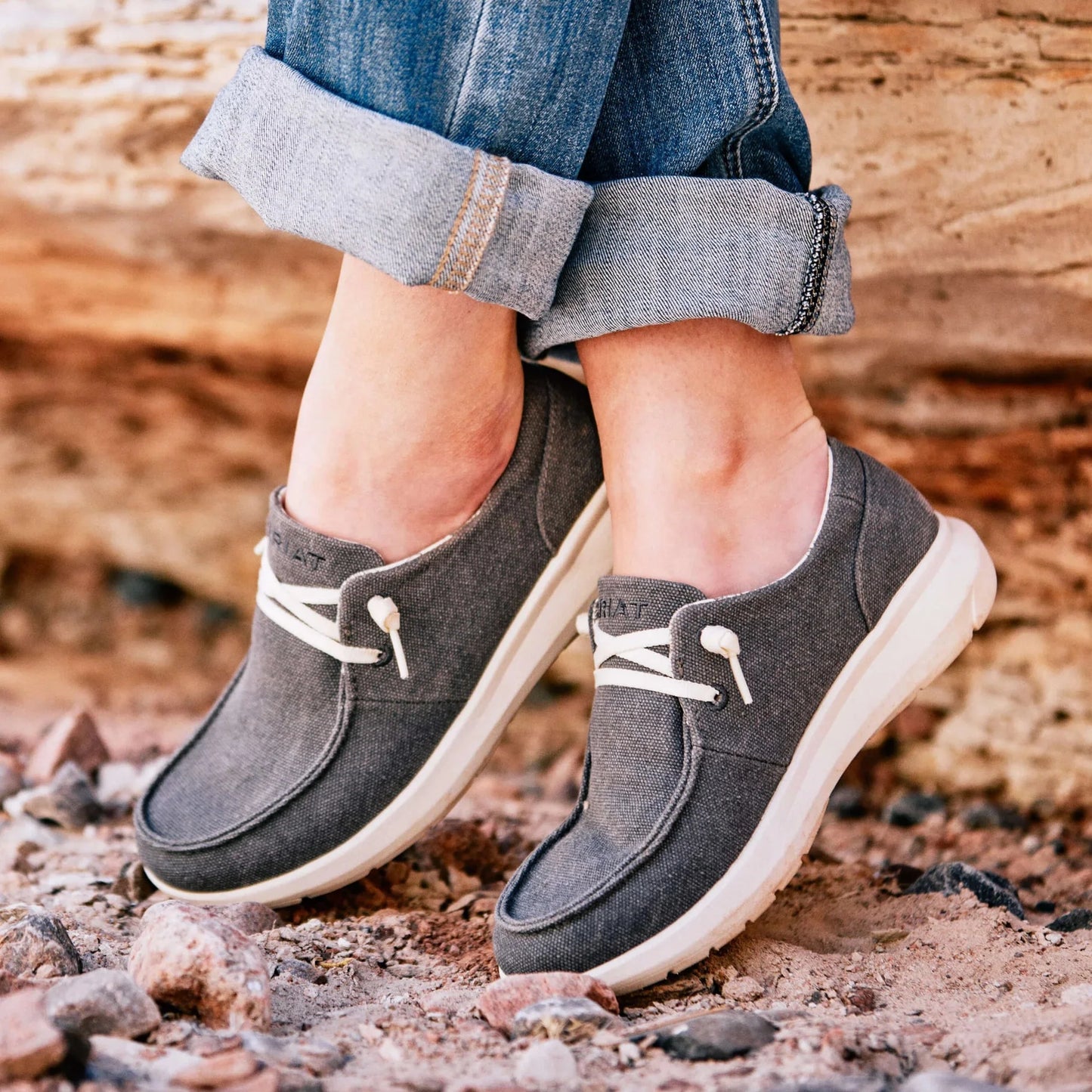 Ariat Women's Charcoal Hilo Canvas Shoes - Korvel