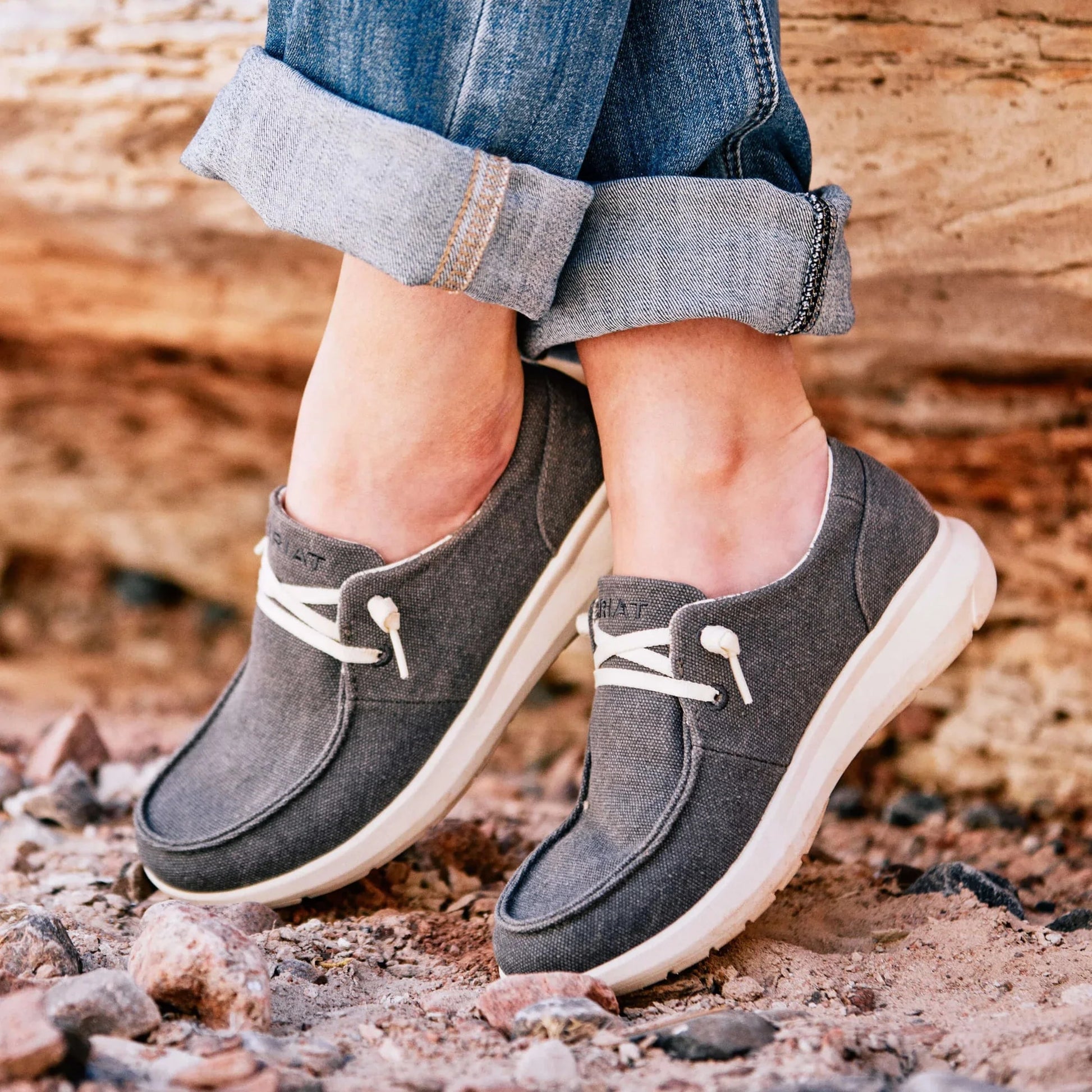 Ariat Women's Charcoal Hilo Canvas Shoes - Korvel