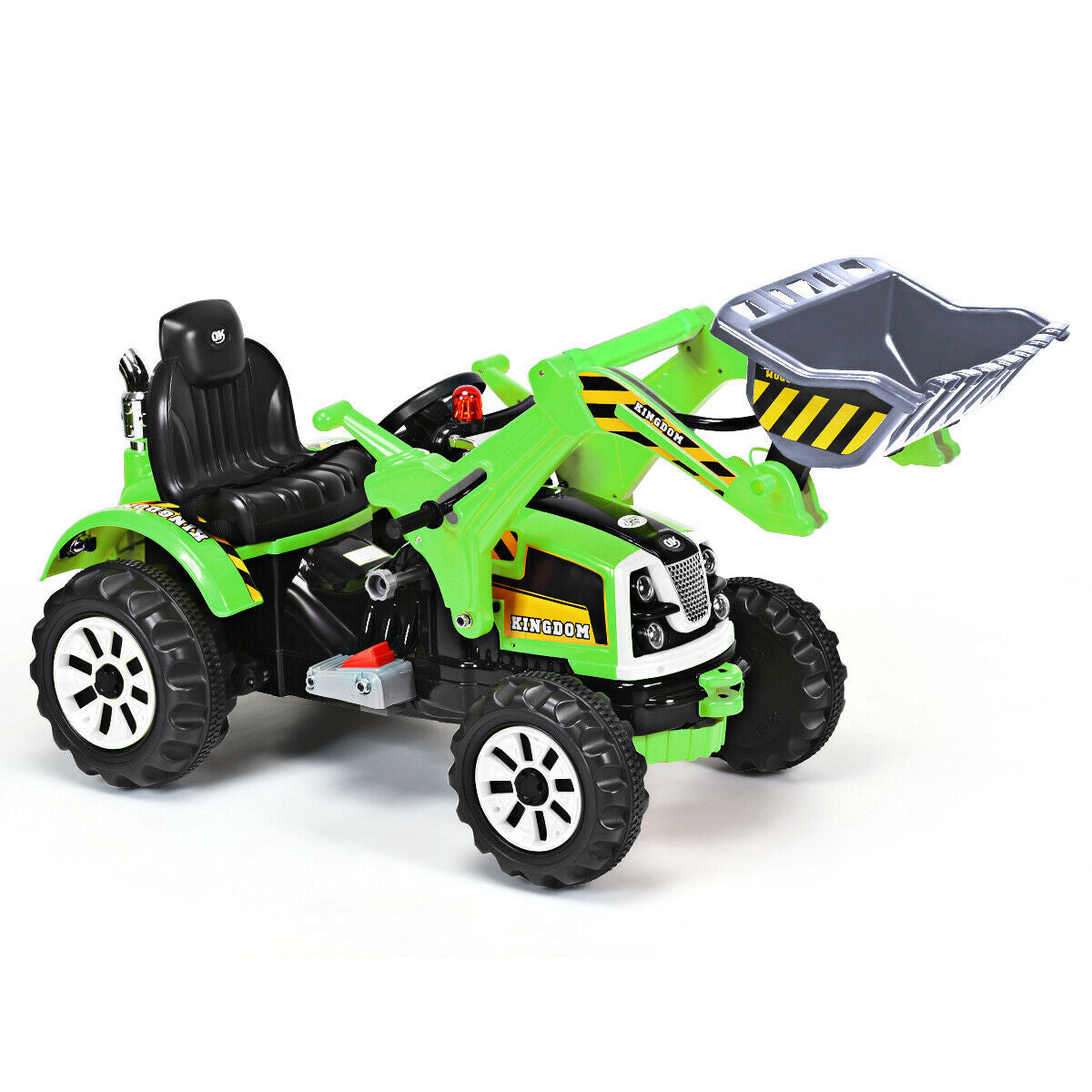 12V Battery Powered Kids Ride-On Dumper Truck - Green