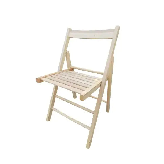 Silla Plegable de Color Natural - Juego de 2