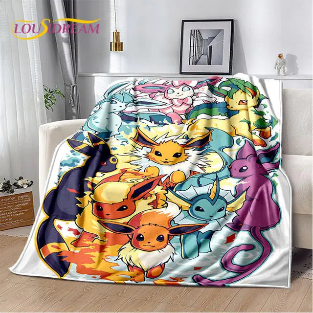 Couverture en Peluche Douce Pokemon - Confort Chaleureux et Vibrant