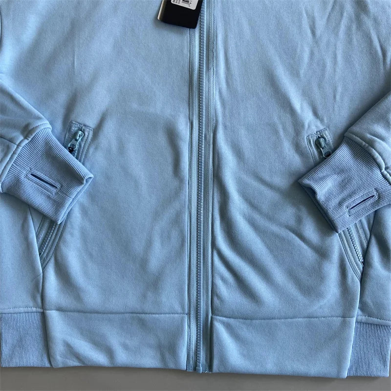 Hoodie Zip avec Décoration de Lentille Stylée pour Hommes et Femmes