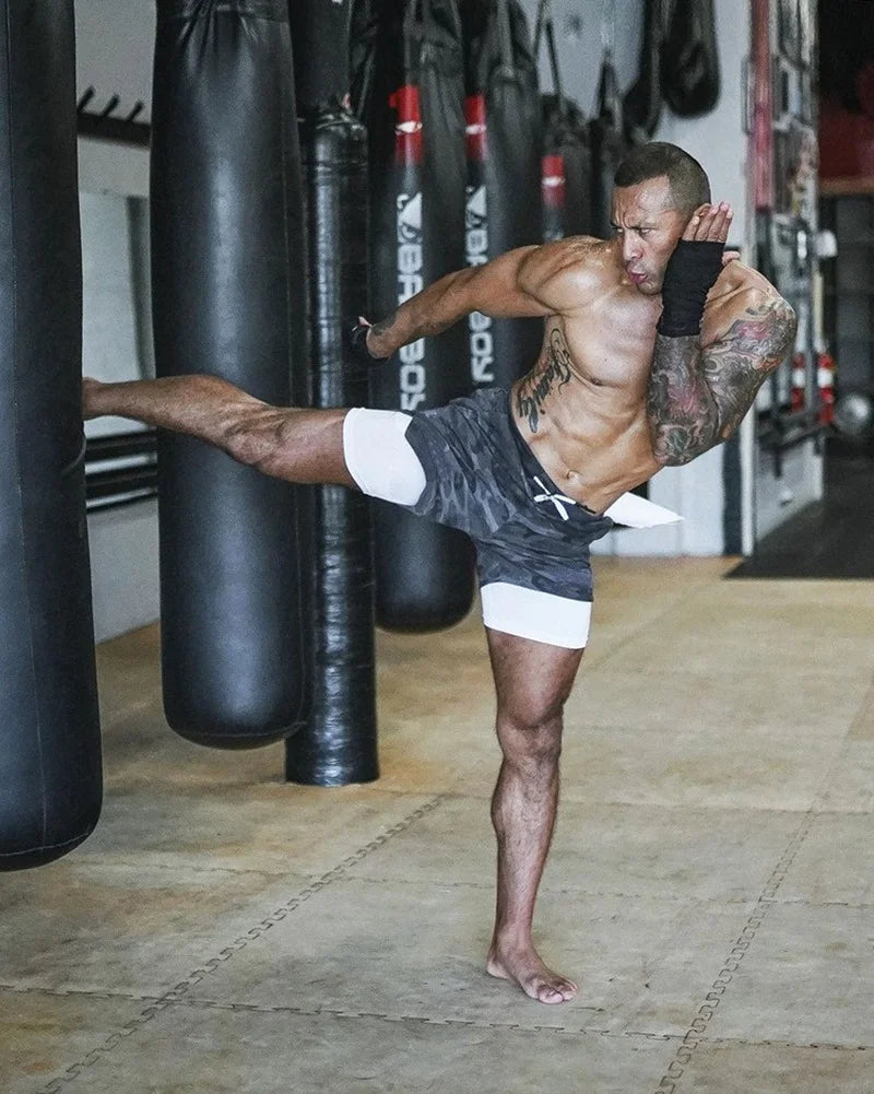 Shorts de Correr Camuflados para Hombre - Ropa Deportiva Elegante