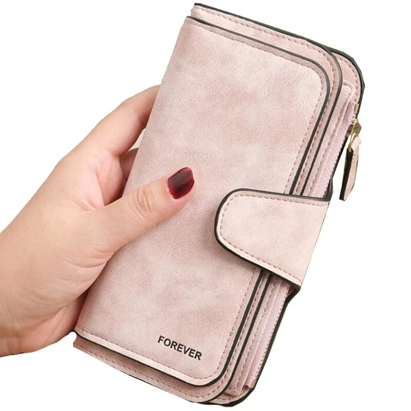Portefeuille en cuir gratté pour femmes - Élégant et fonctionnel