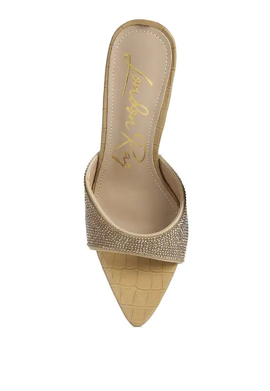 Elegant Ballroom Stiletto Heels with Rhinestone Accents
