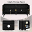 Elegant 4-Door Sideboard Storage Cabinet with Gold Handles