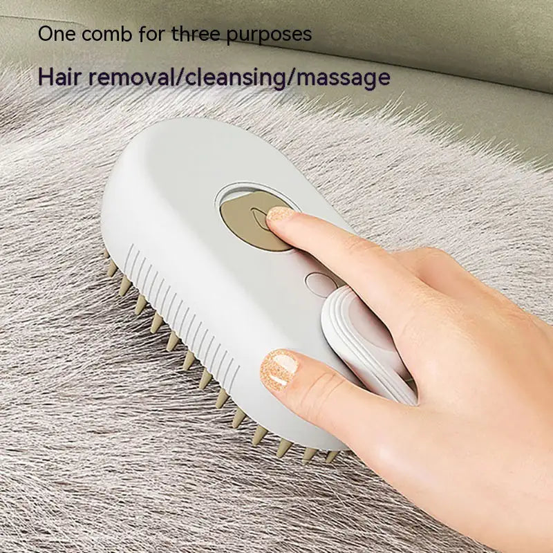 3-in-1 Electric Pet Grooming Brush with Spray Function