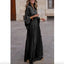 Robe maxi à manches chauve-souris et décolleté en V pour femmes