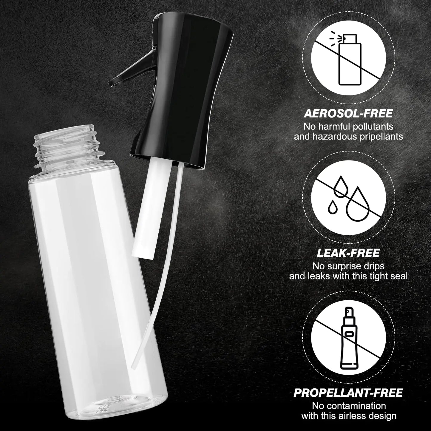 Botella de Spray Continuo para Cabello - Paquete de 2 (10.1oz/300ml)