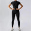 Women's Long-Sleeve Zipper Yoga Jumpsuit