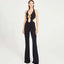 Golden Bloom Halter Backless Jumpsuit
