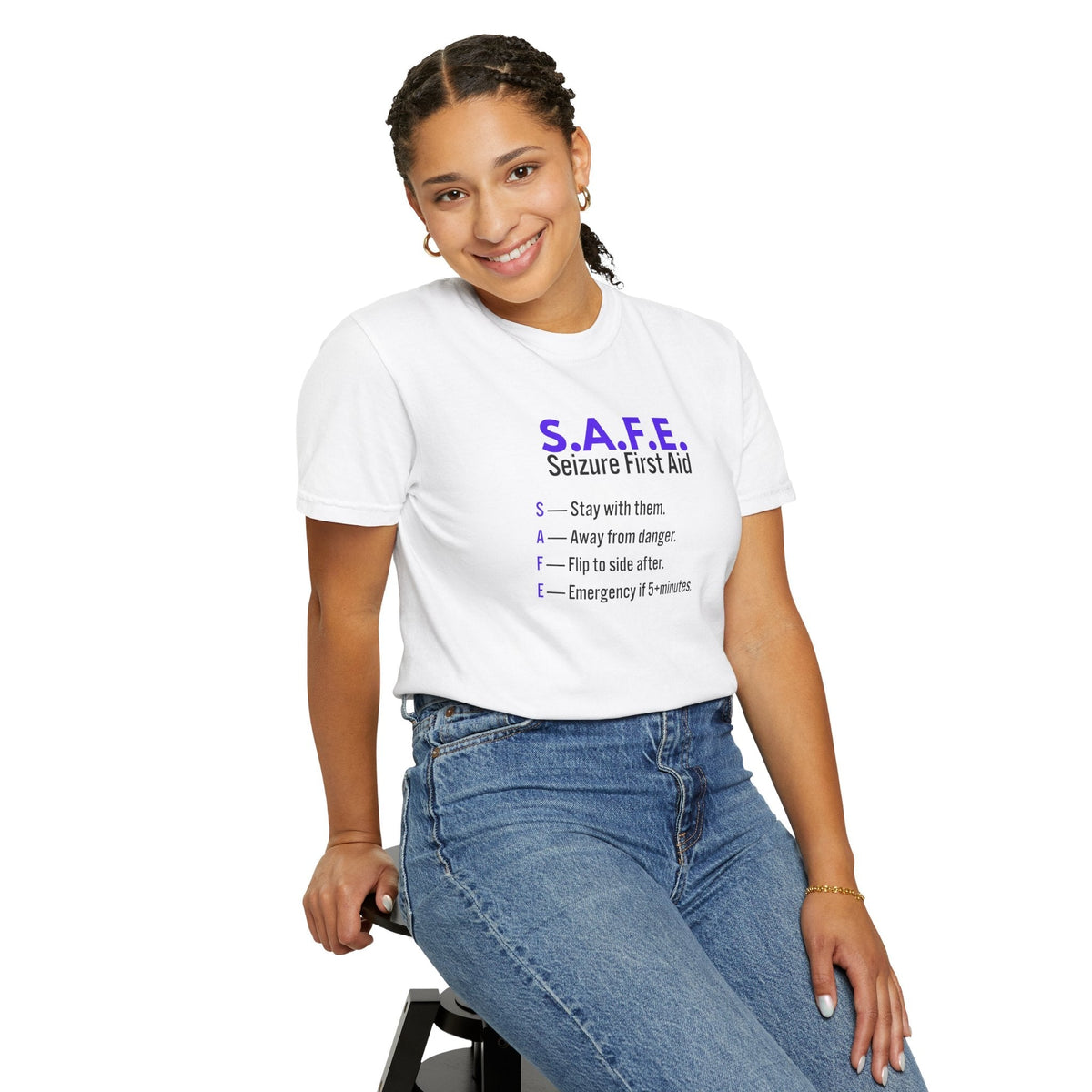 S.A.F.E. Seizure First Aid T-Shirt – Epilepsy Awareness Tee