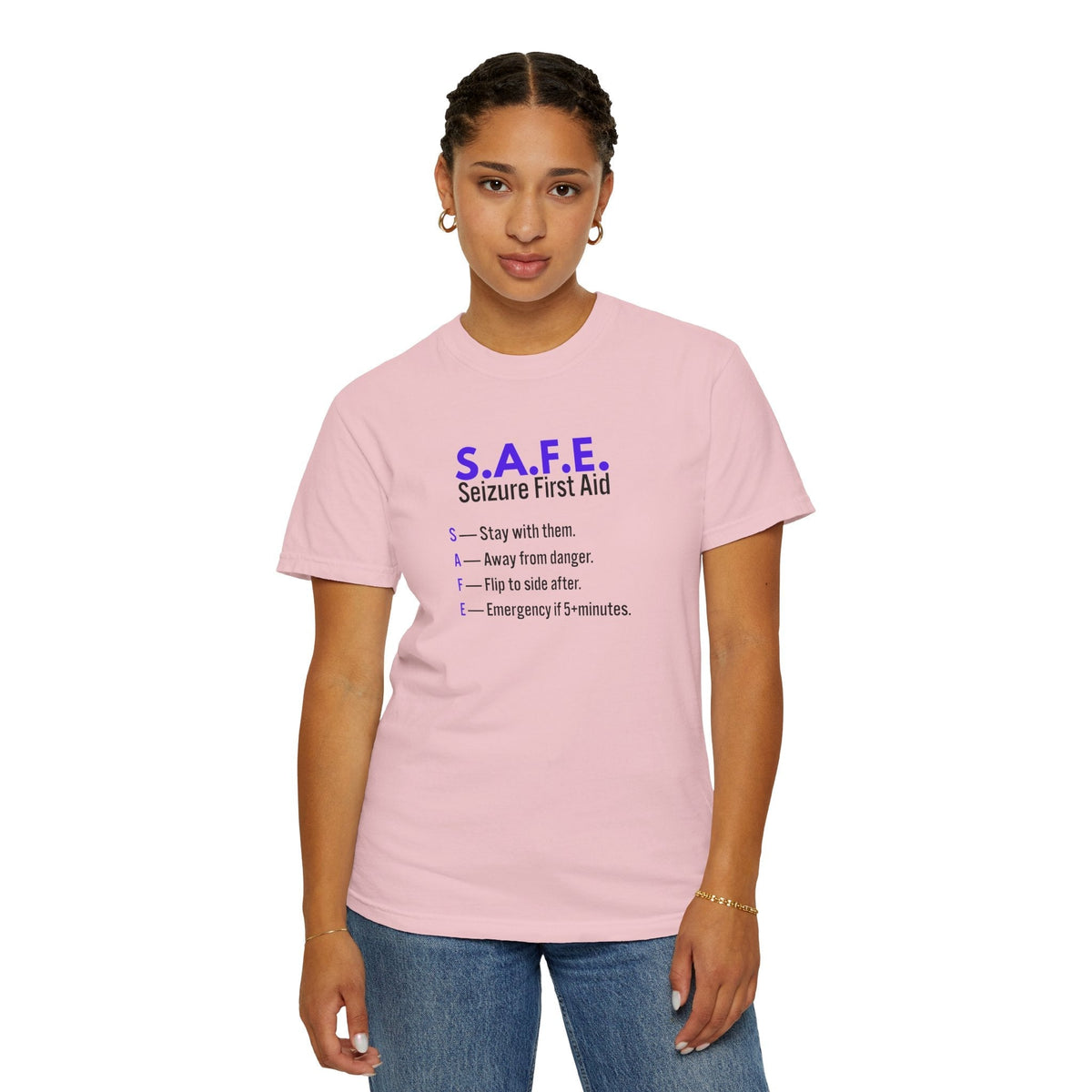 S.A.F.E. Seizure First Aid T-Shirt – Epilepsy Awareness Tee