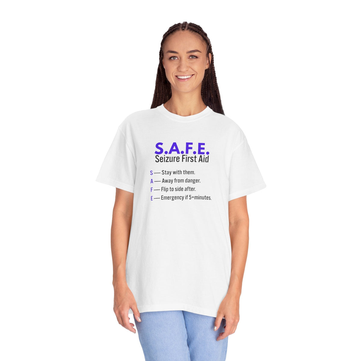 S.A.F.E. Seizure First Aid T-Shirt – Epilepsy Awareness Tee
