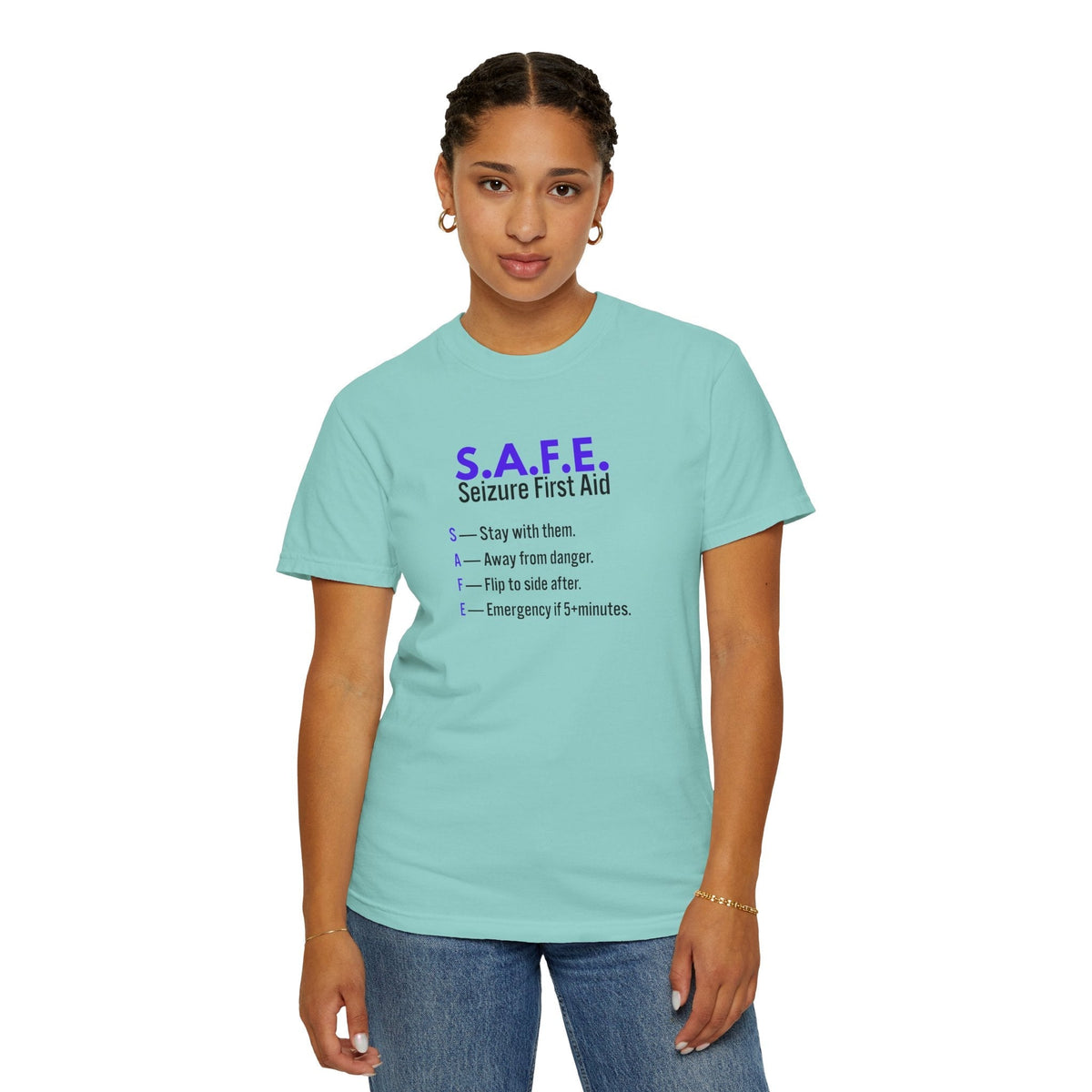 S.A.F.E. Seizure First Aid T-Shirt – Epilepsy Awareness Tee