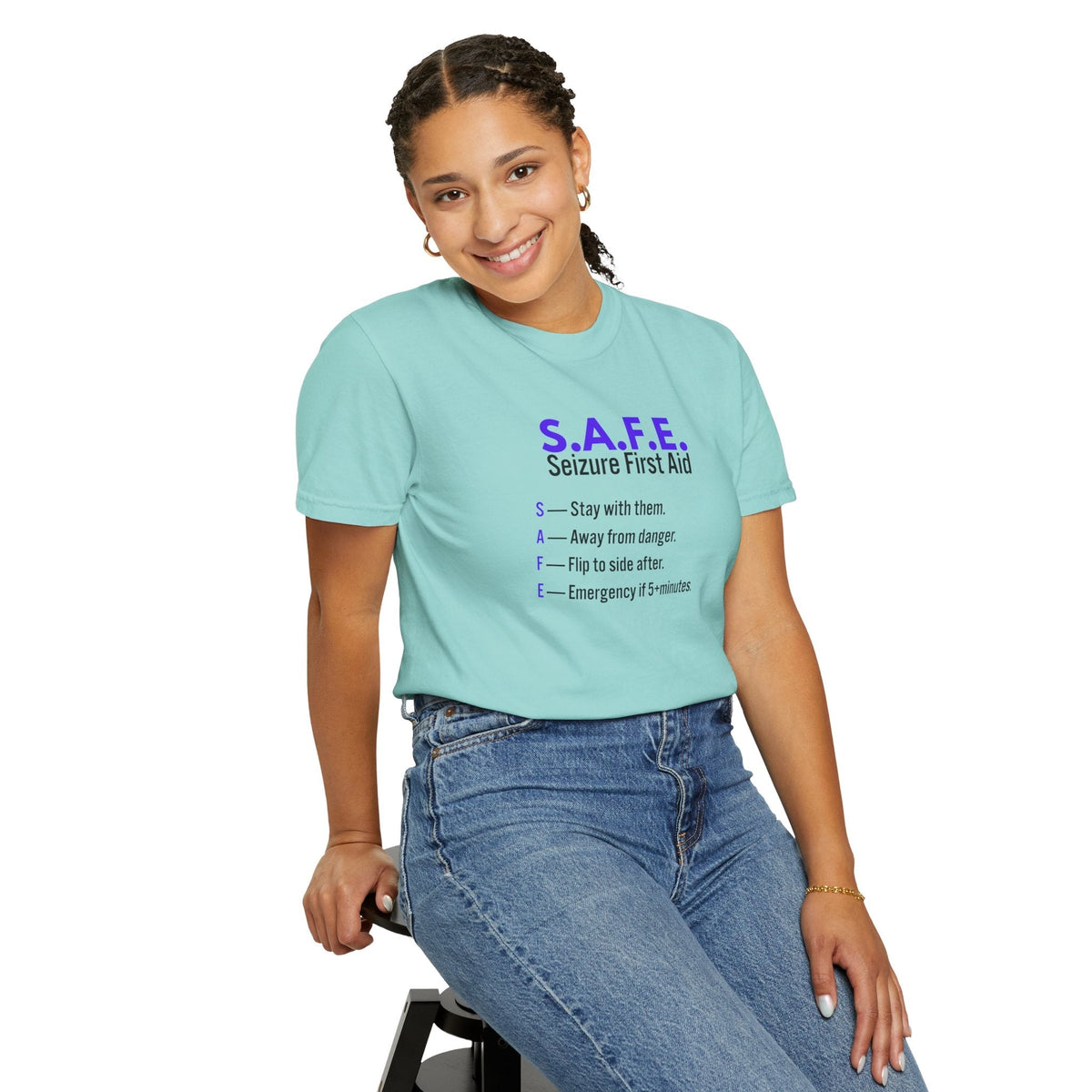 S.A.F.E. Seizure First Aid T-Shirt – Epilepsy Awareness Tee