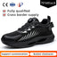 Safety shoes anti smashing anti piercing anti slip wear-resistant steel toe shoes lazy no tie safety shoes - Korvel