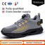 Safety shoes anti smashing anti piercing anti slip wear-resistant steel toe shoes lazy no tie safety shoes - Korvel