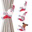 Santa Claus Elk Christmas Curtain Tieback Decor