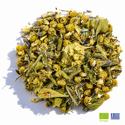Calming Herbal Infusion: Greek Mountain Tea with Lavender & Chamomile