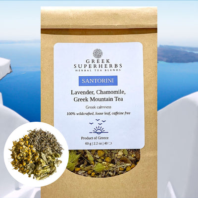 Greek Mountain Tea with Lavender & Chamomile – Calming Wildcrafted Blend