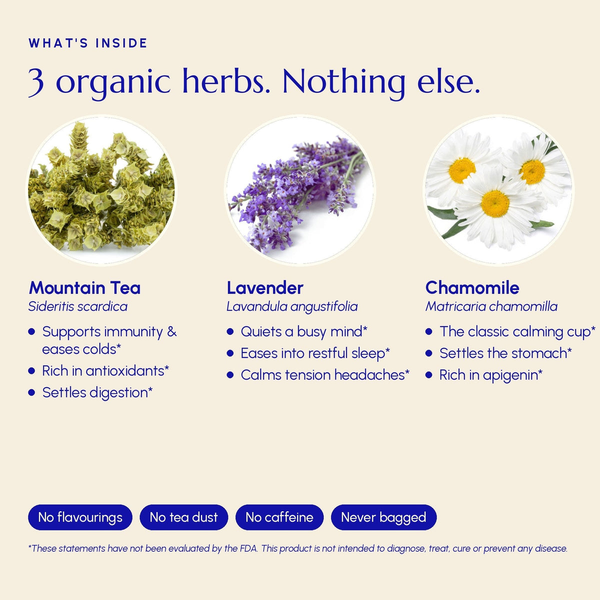 Calming Herbal Infusion: Greek Mountain Tea with Lavender & Chamomile