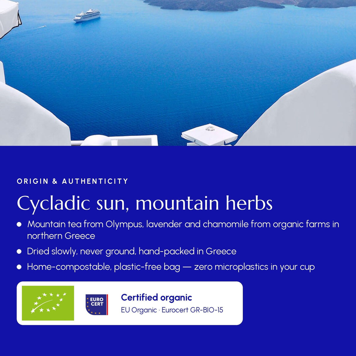 Calming Herbal Infusion: Greek Mountain Tea with Lavender & Chamomile