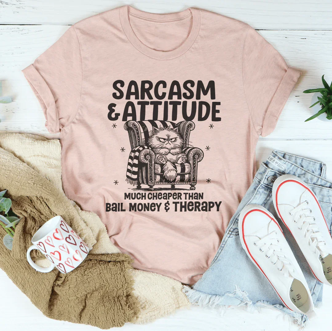 Camiseta de sarcasmo y actitud
