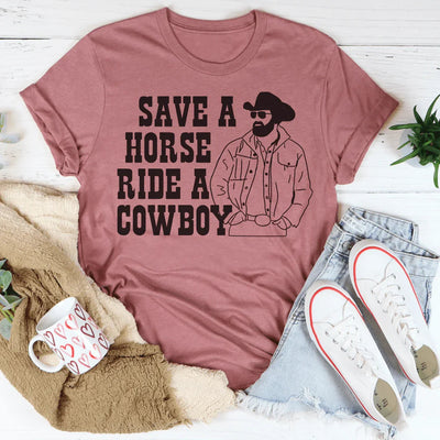 Salva Un Caballo Monta Un Vaquero Tee