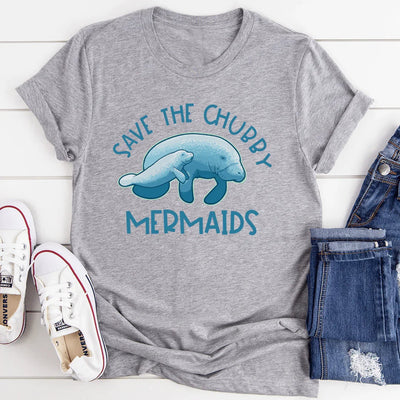 Save The Chubby Mermaids Tee - Korvel