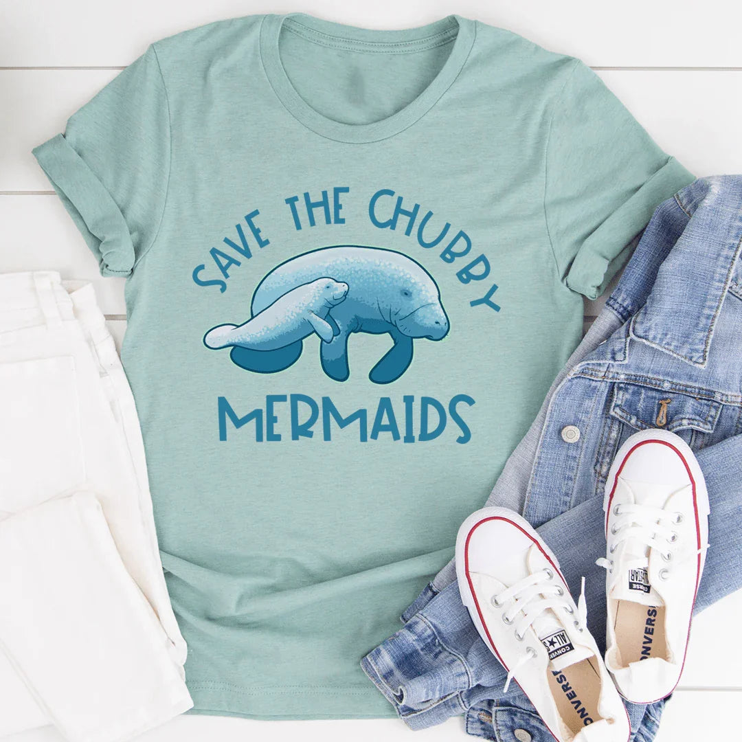 Save The Chubby Mermaids Tee - Korvel