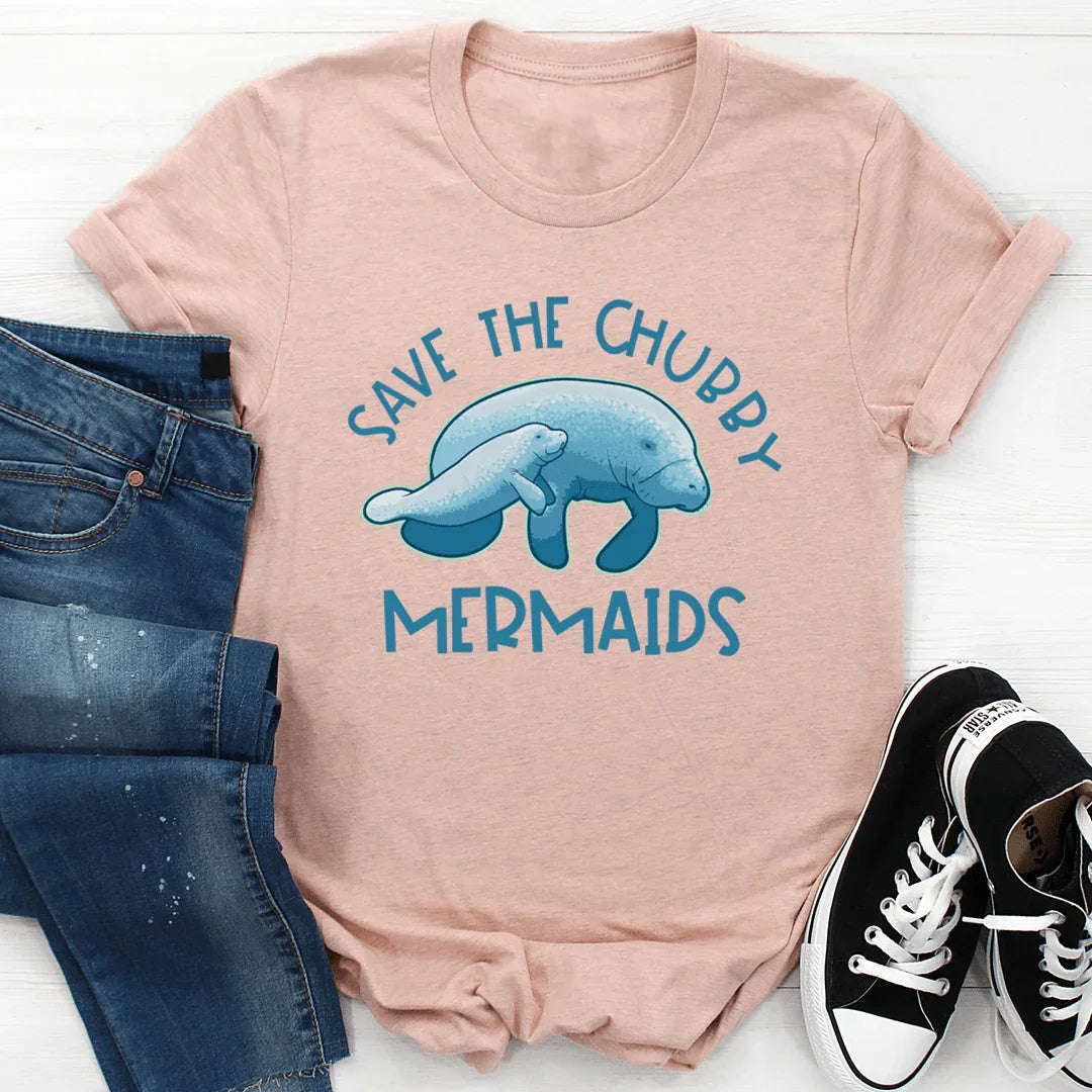 Save The Chubby Mermaids Tee - Korvel