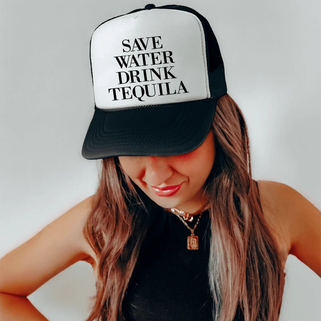 Ahorra Agua Bebe Tequila Gorra Trucker