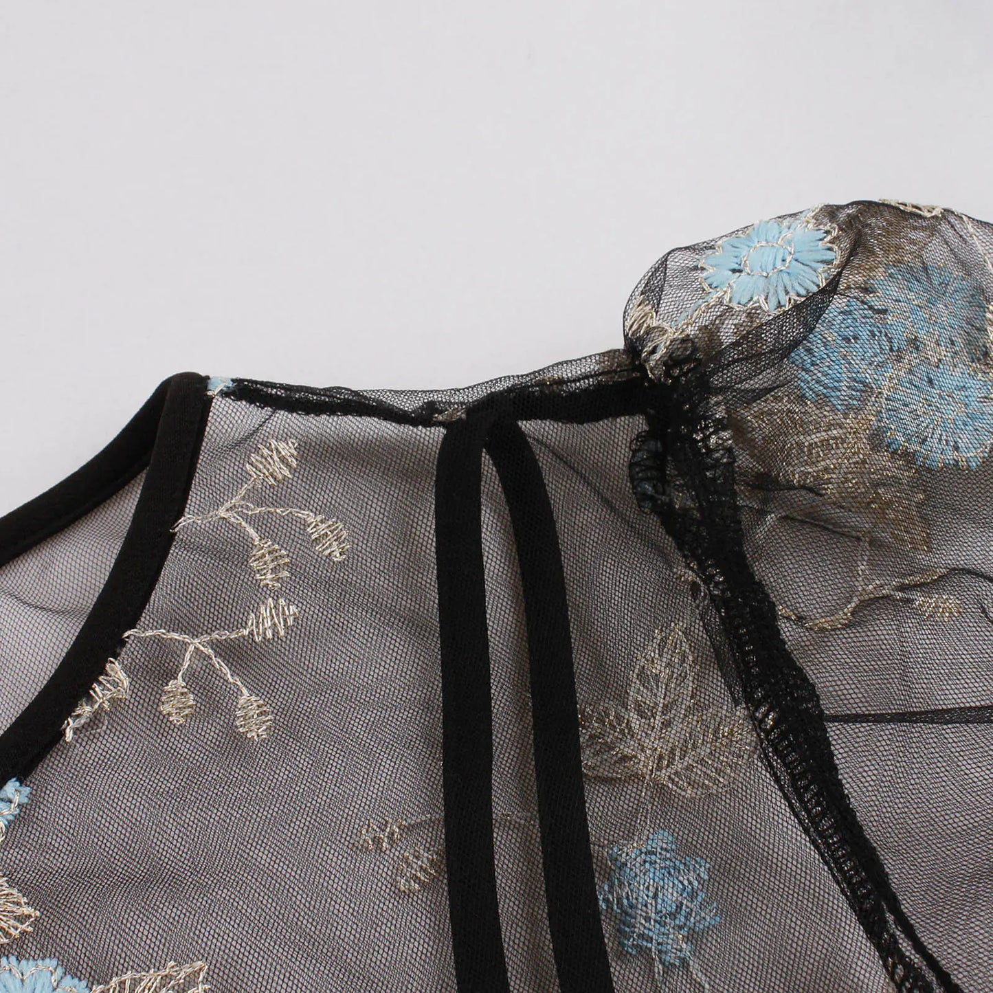 Robe de fête rétro en maille brodée élégante des années 1950