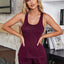 Scoop Neck Wide Strap Tank and Shorts Lounge Set