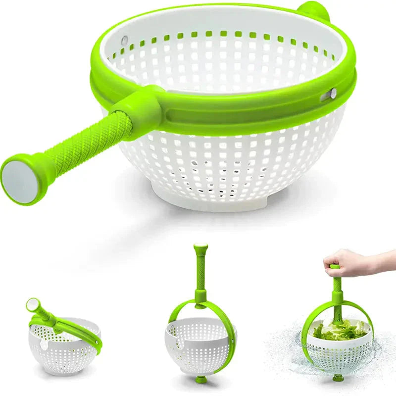 Scratch Resistant Nylon Salad Spinner Colander - Korvel