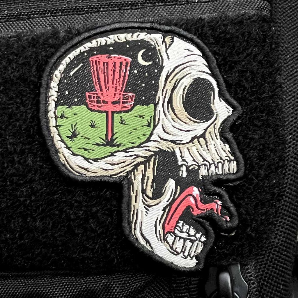Patch de Disc Golf Crâne Hurlant - Velcro