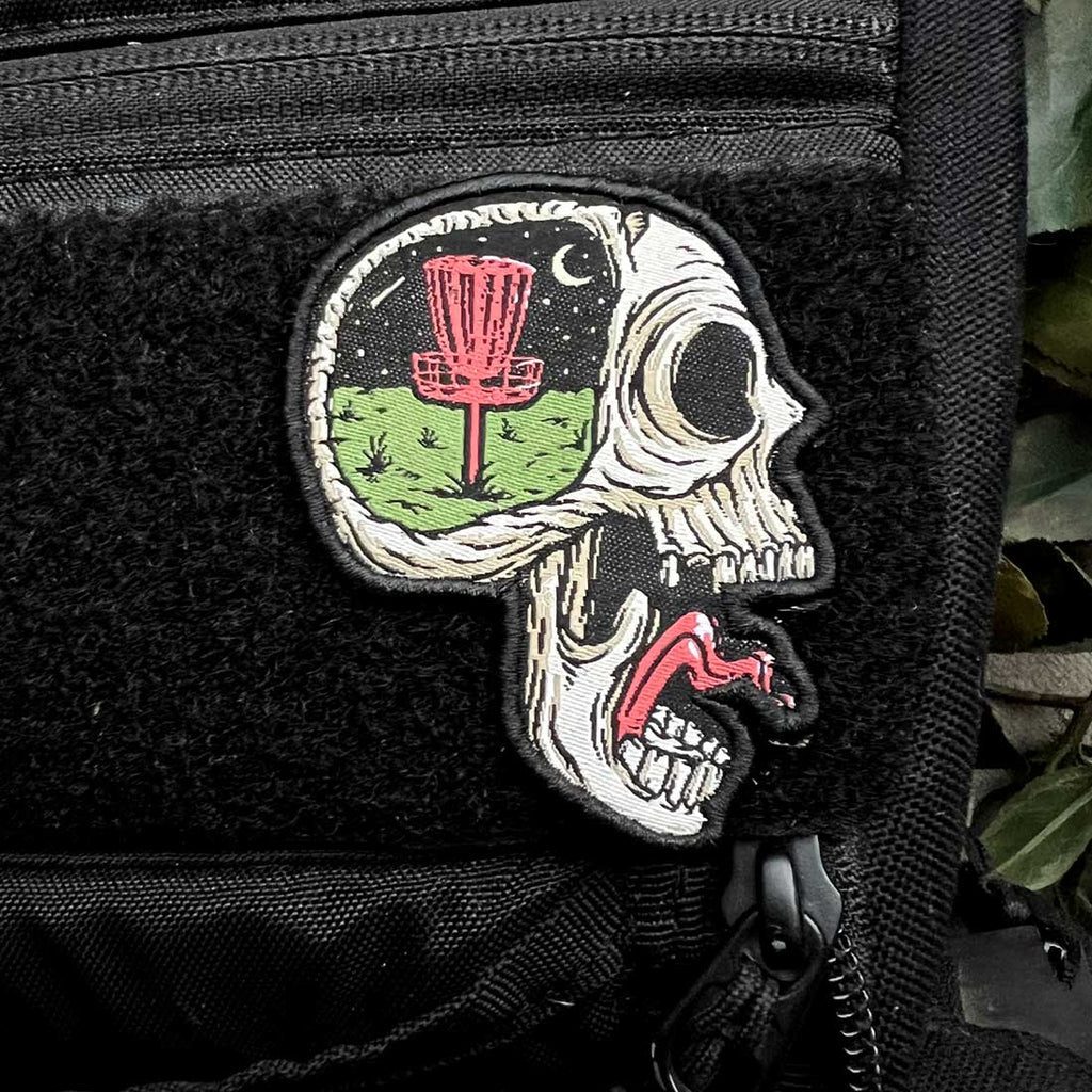 Patch de Disc Golf Crâne Hurlant - Velcro