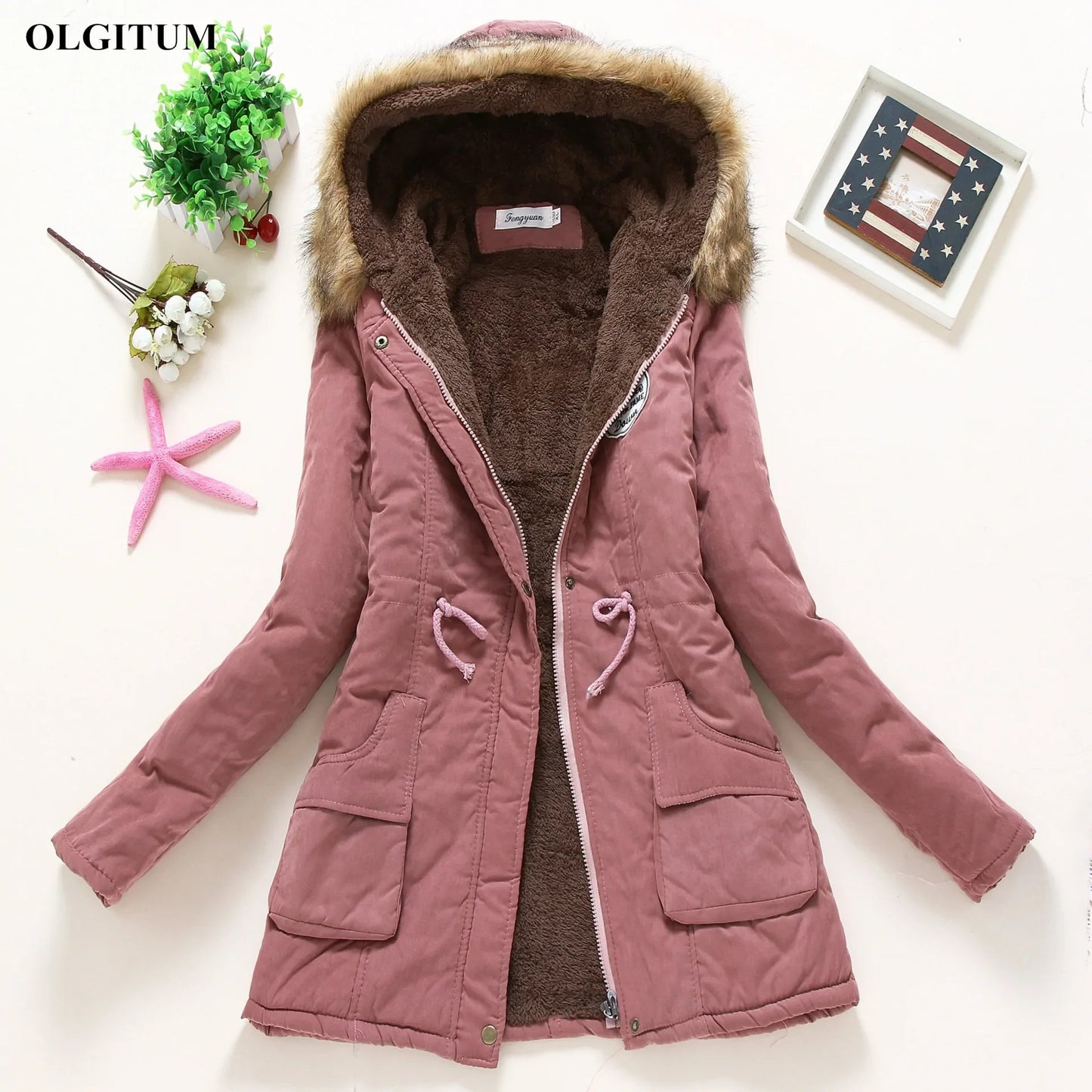 Abrigo de Invierno Estilo Preppy para Mujer
