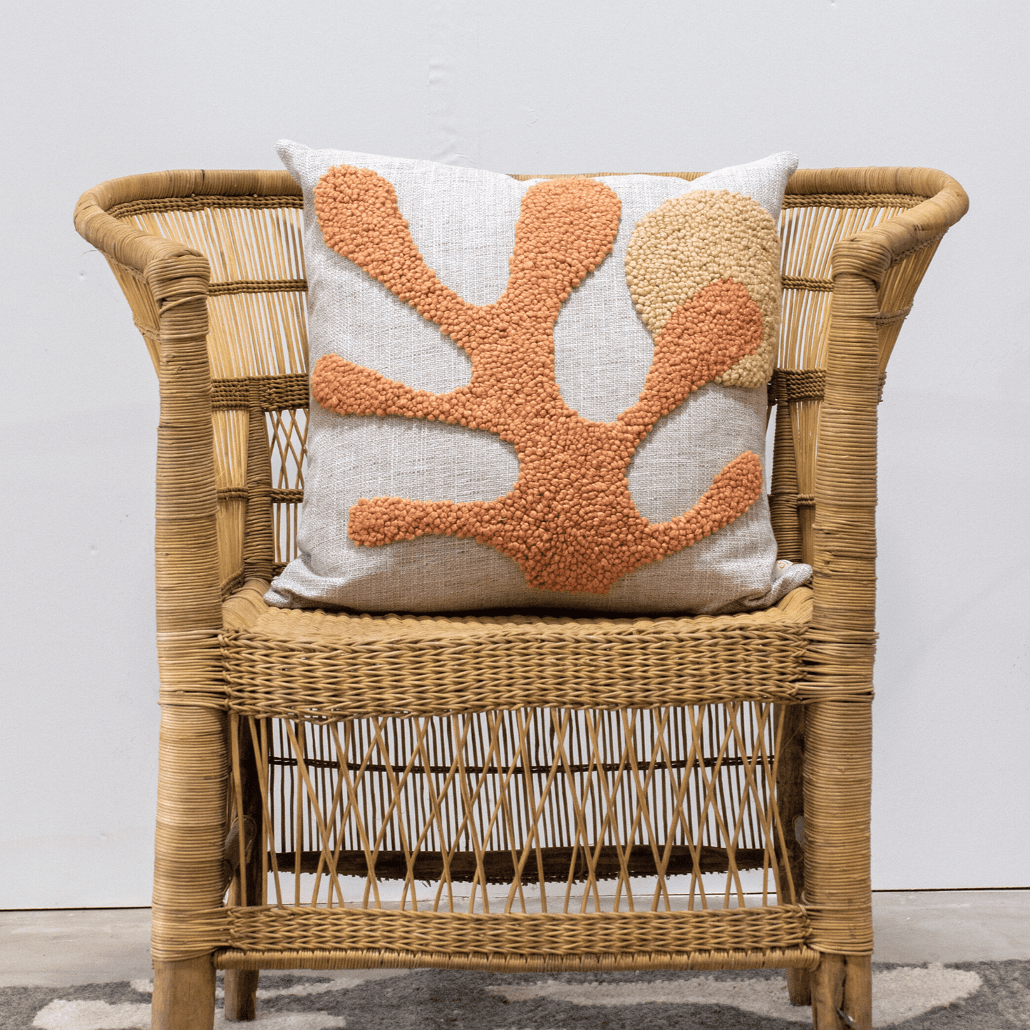 Sea Coral Throw Pillow - Eco-Friendly Comfort