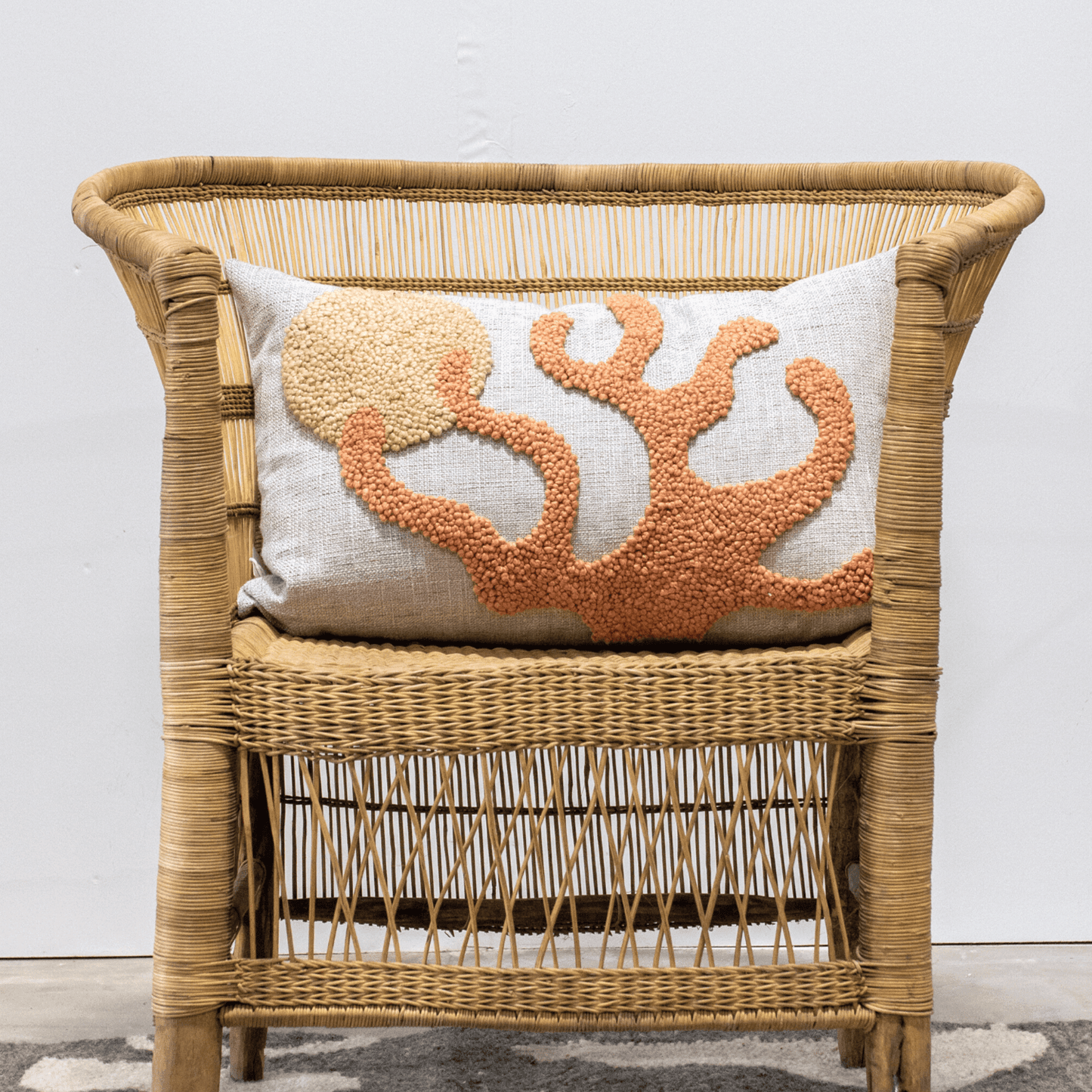 Sea Coral Throw Pillow - Eco-Friendly Comfort